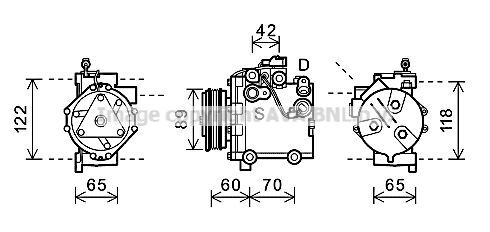 AVA QUALITY COOLING Компрессор, кондиционер SZAK125